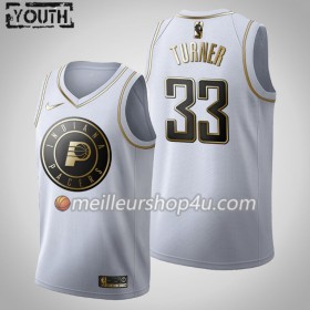 Maillot Basket Enfant Indiana Pacers Myles Turner 33 2019-20 Nike Blanc Golden Edition Swingman
